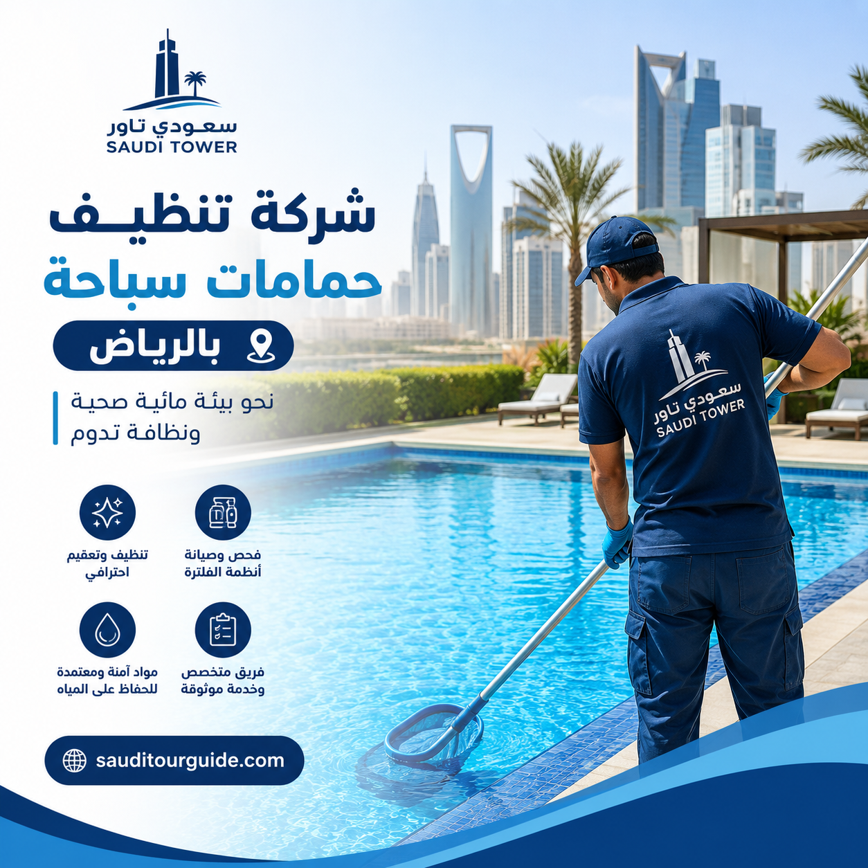 شركة تنظيف حمامات سباحة بالرياض