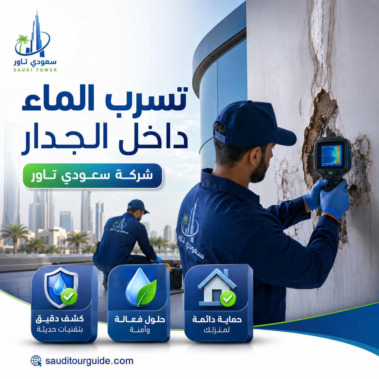 تسرب الماء داخل الجدار