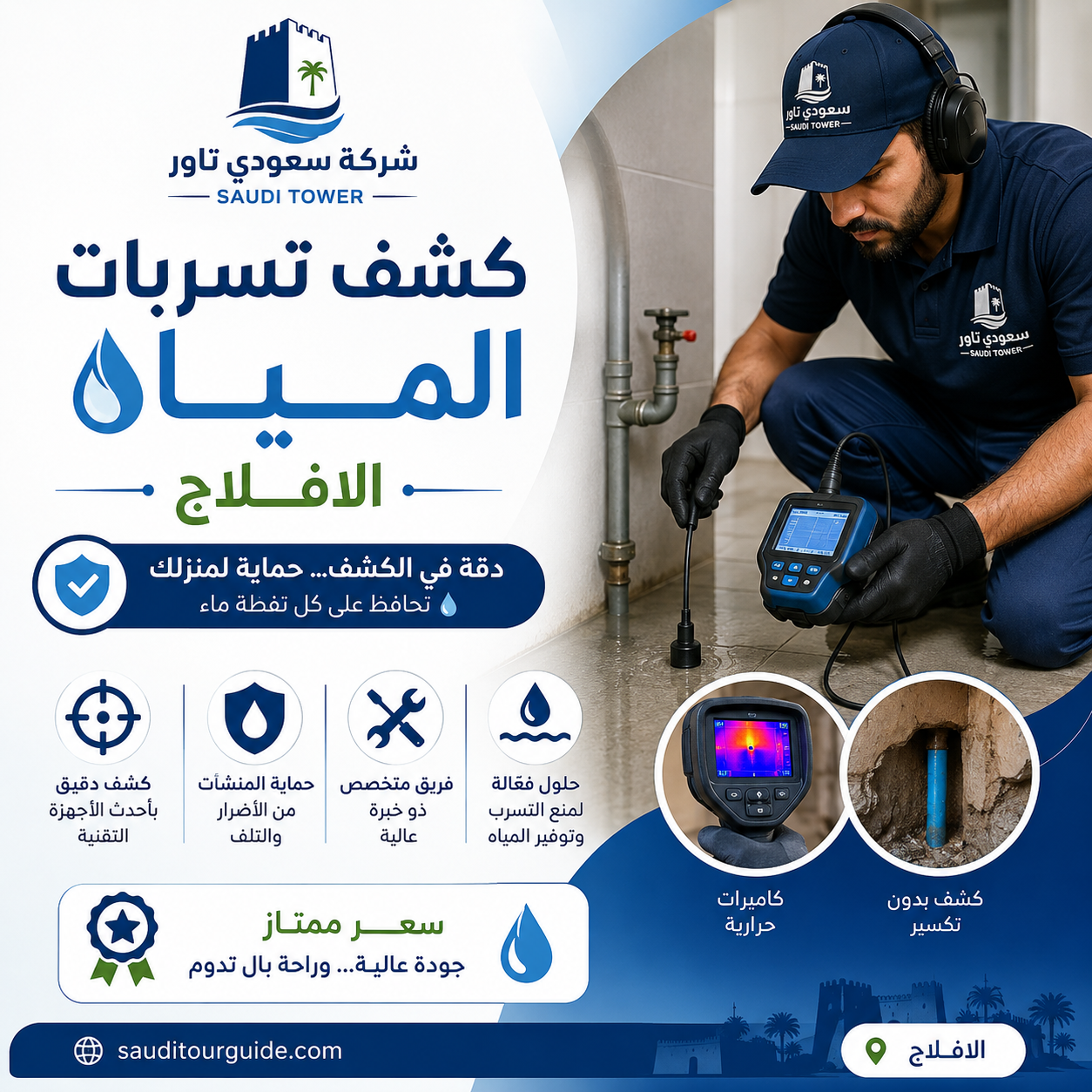 شركة كشف تسربات المياه الافلاج