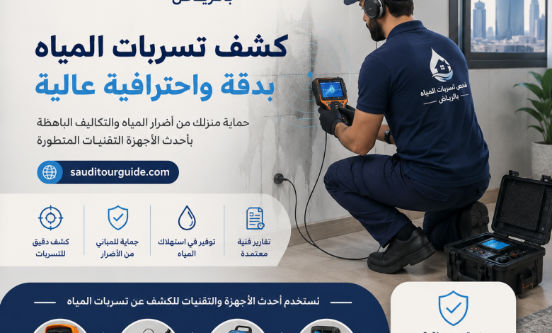 شركة فحص تسربات المياه بالرياض