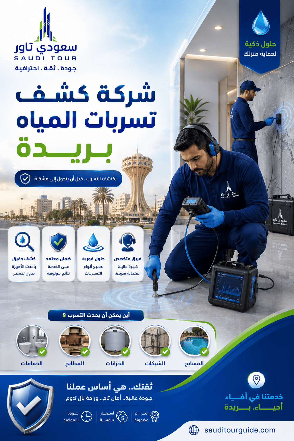 شركة كشف تسربات المياه بريدة
