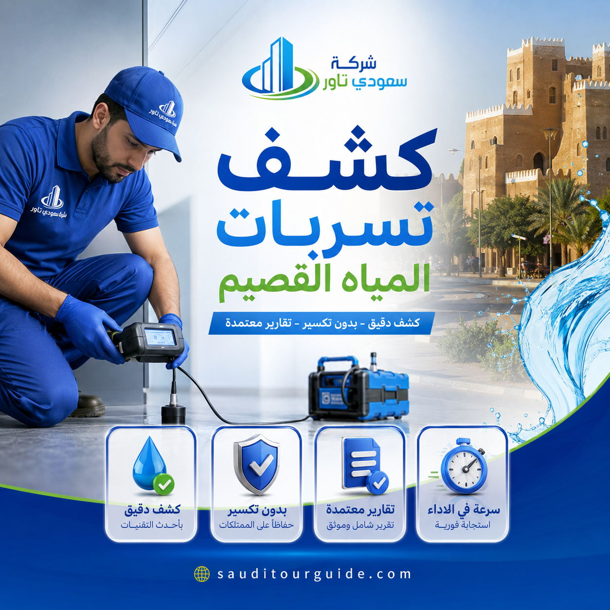 شركة كشف تسربات المياه القصيم
