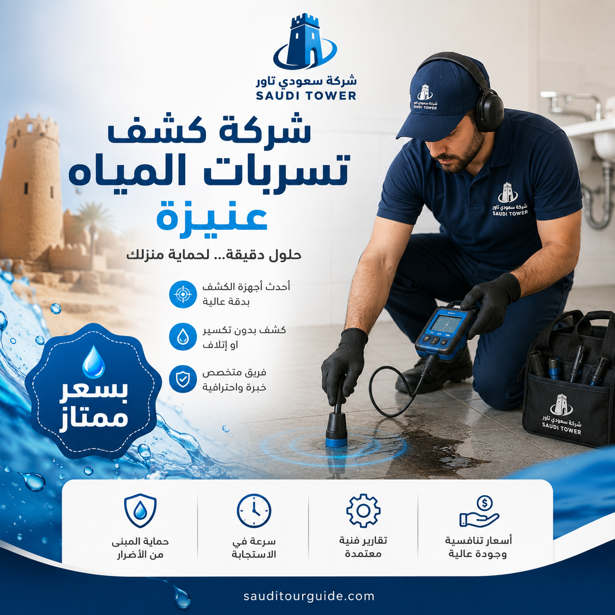 شركة كشف تسربات المياه عنيزة