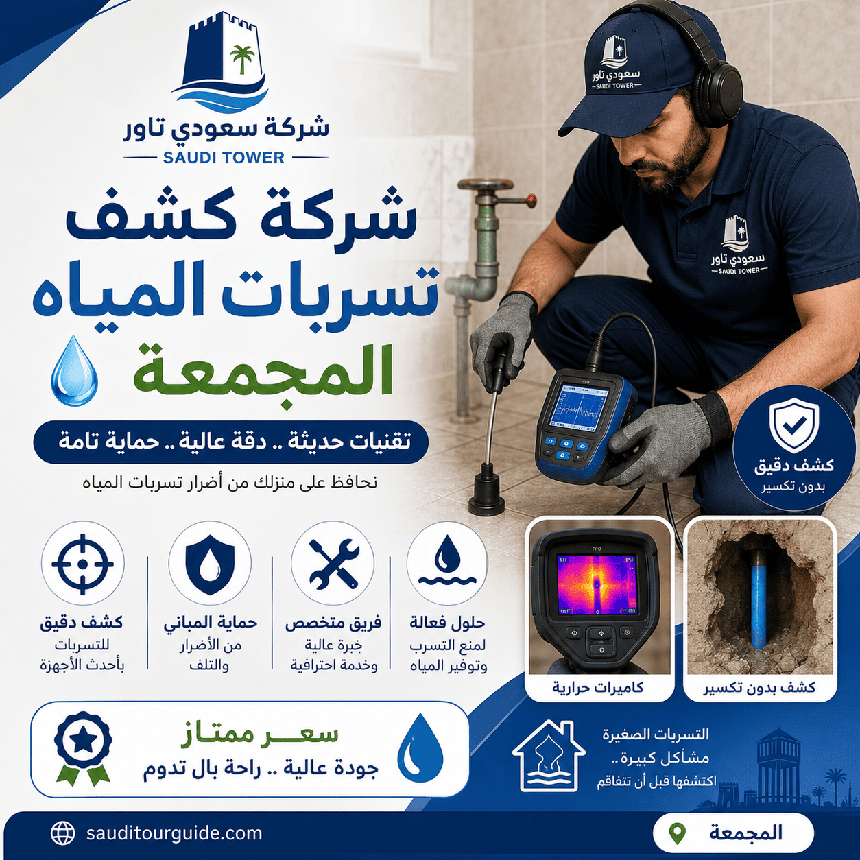 شركة كشف تسربات المياه المجمعة