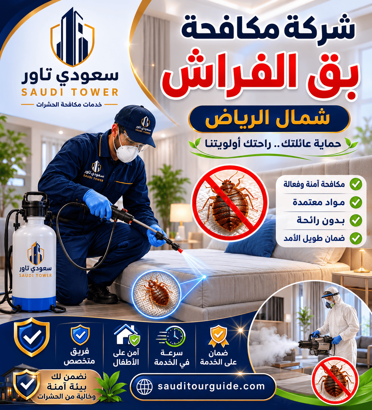 شركة مكافحة بق الفراش شمال الرياض