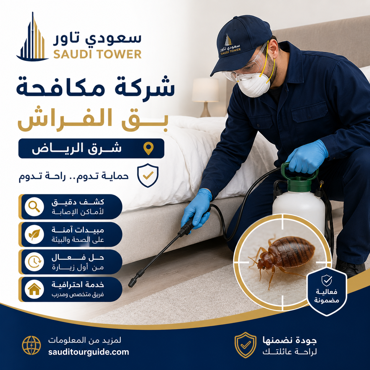 شركة مكافحة بق الفراش شرق الرياض