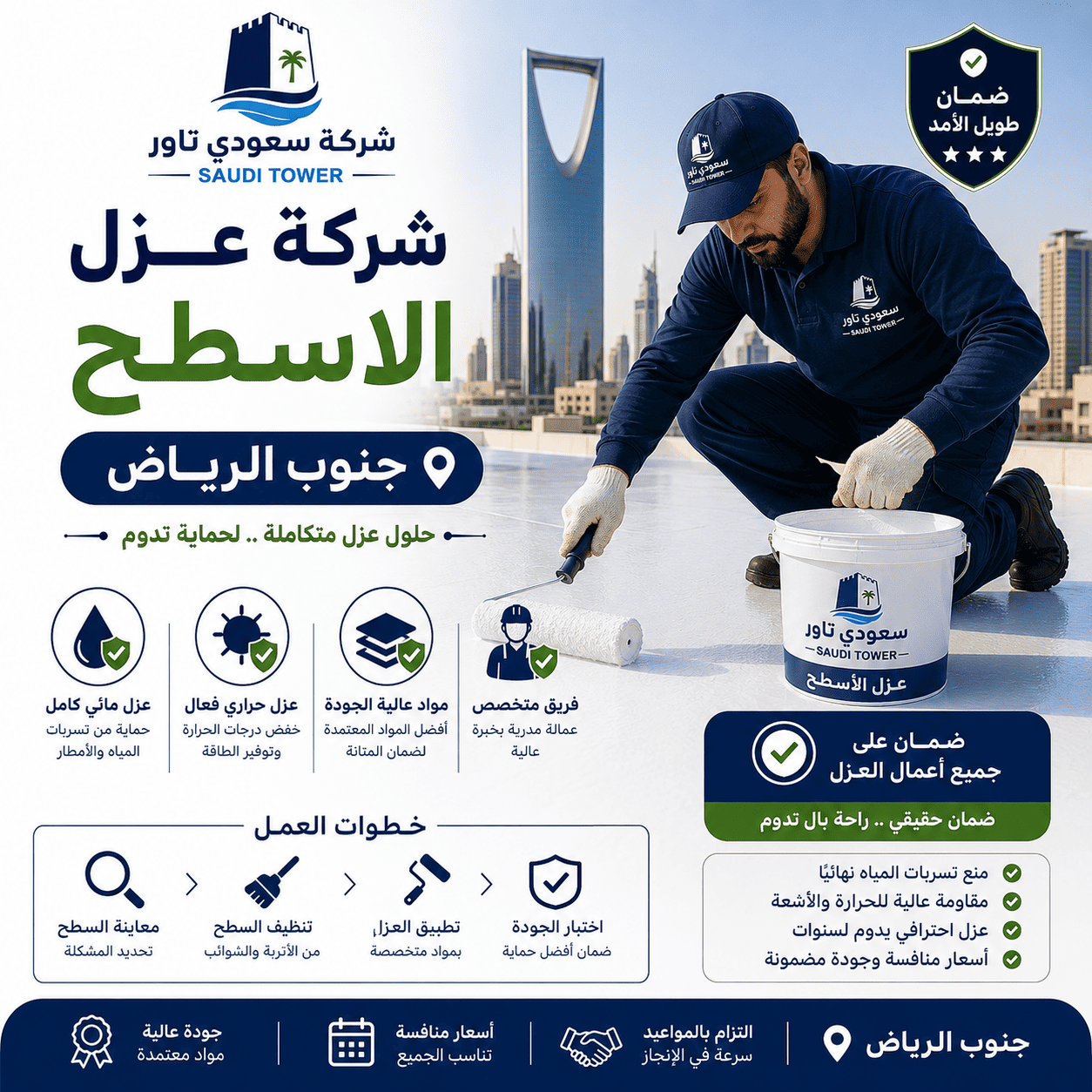 شركة عزل اسطح جنوب الرياض