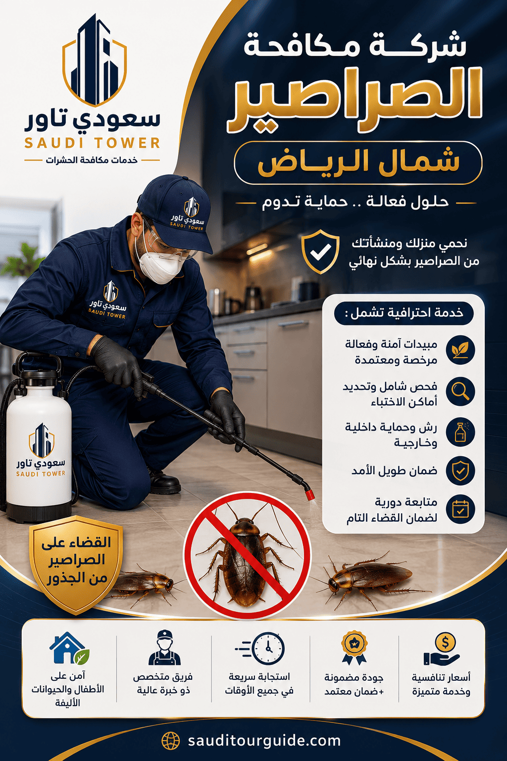 شركة مكافحة الصراصير شمال الرياض