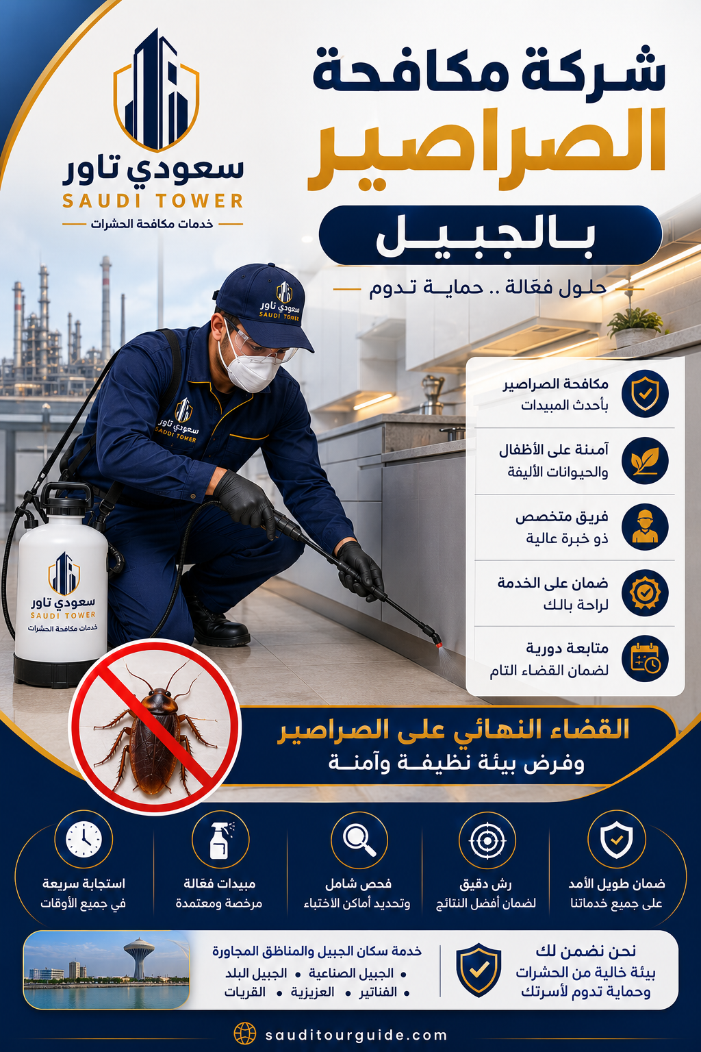 شركة مكافحة الصراصير بالجبيل