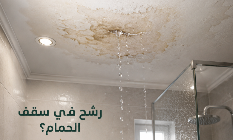 رشح في سقف الحمام