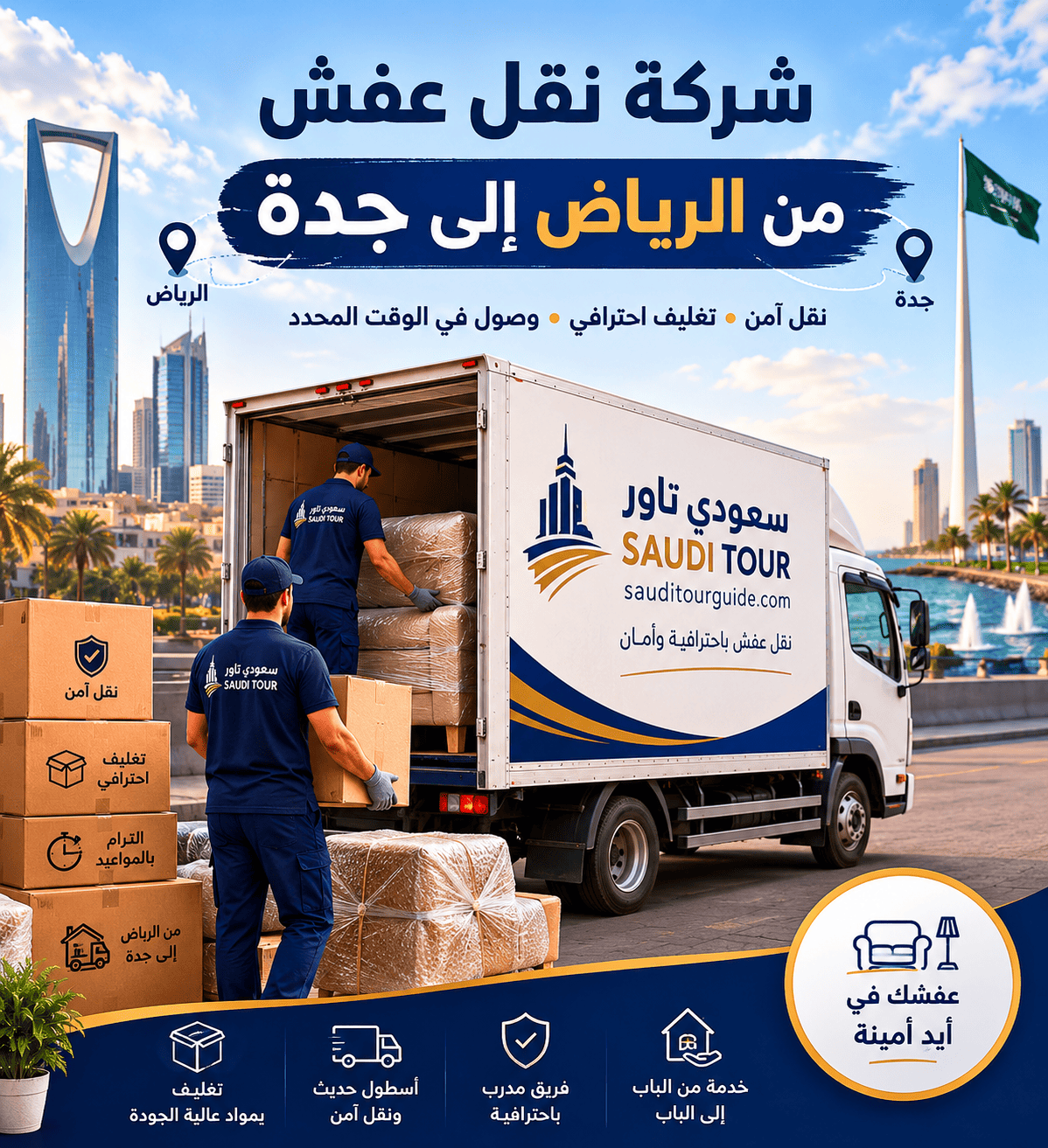 شركة نقل عفش من الرياض الى جدة