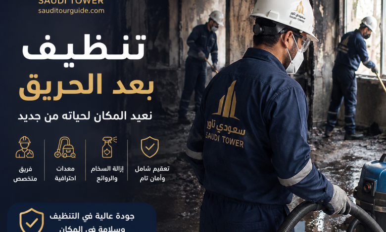 شركة تنظيف بعد الحريق
