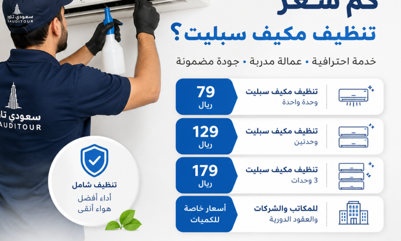 كم سعر تنظيف مكيف سبليت