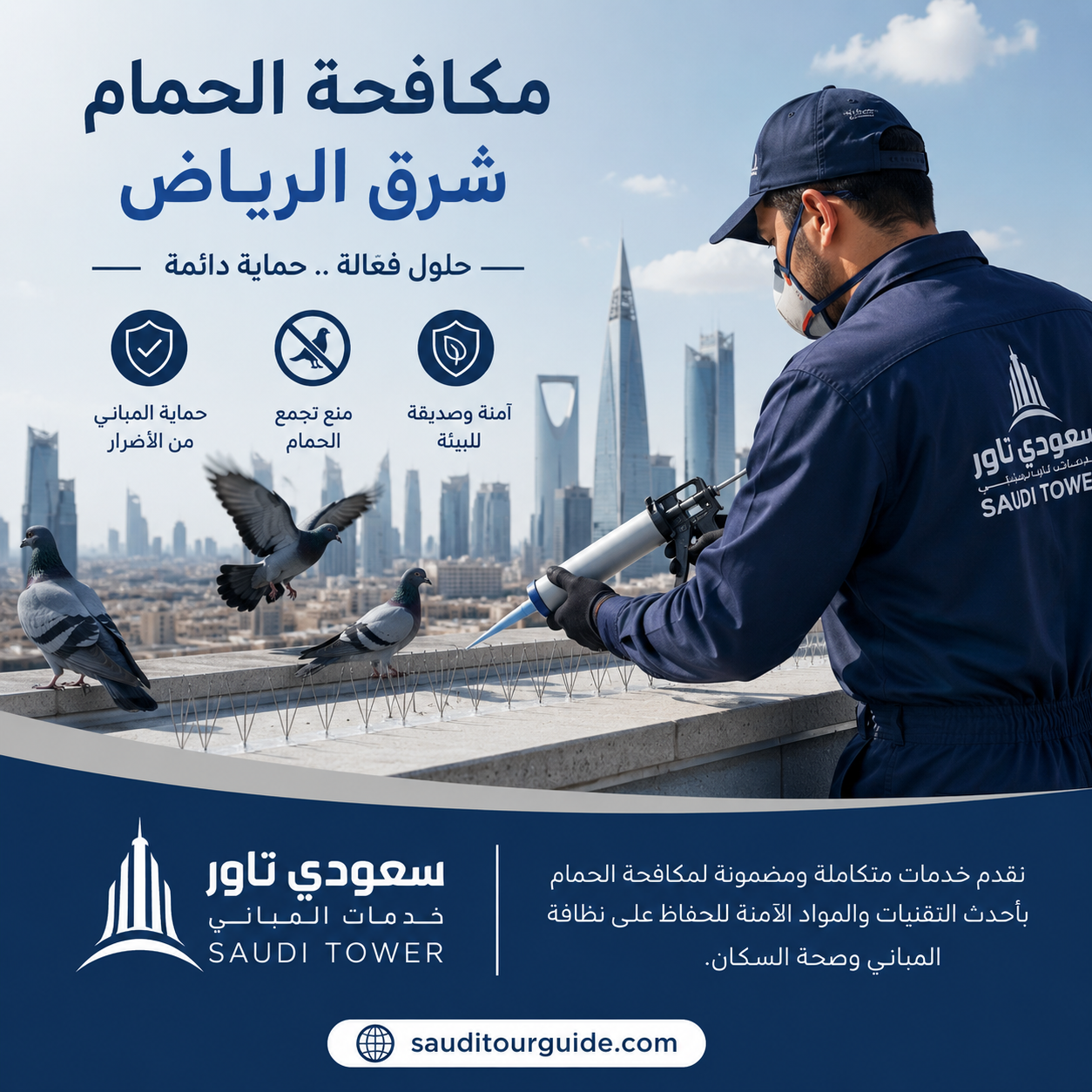 شركة مكافحة الحمام شرق الرياض