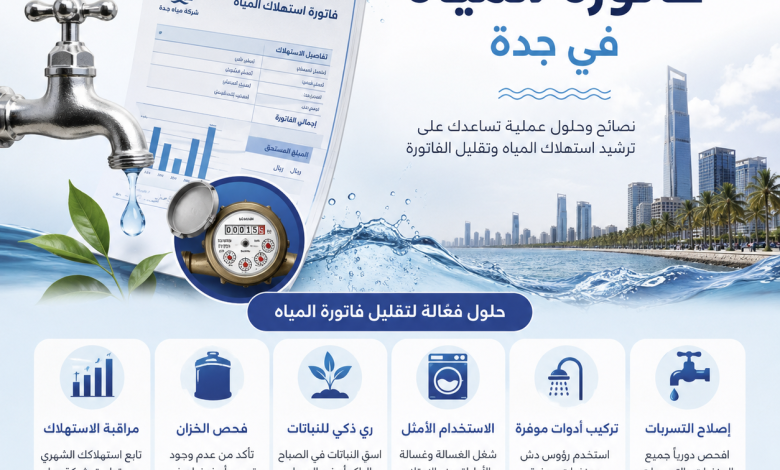 حل ارتفاع فاتورة المياه بجدة