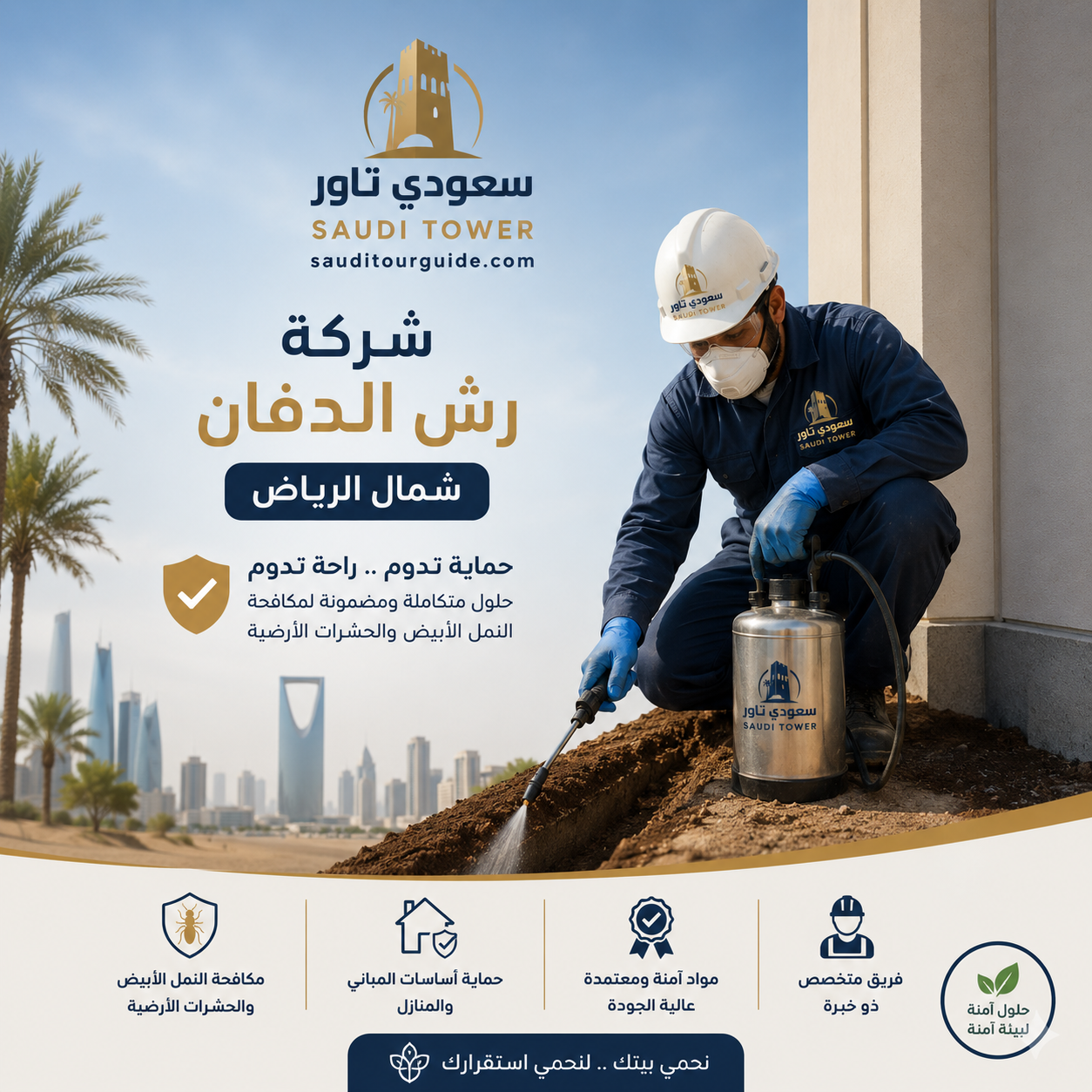 شركة رش الدفان شمال الرياض