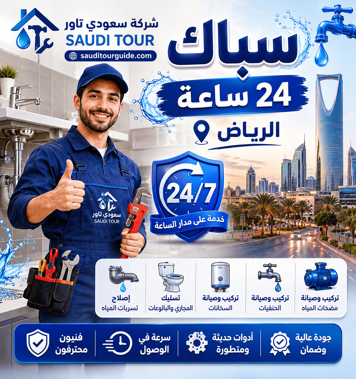 سباك 24 ساعه الرياض