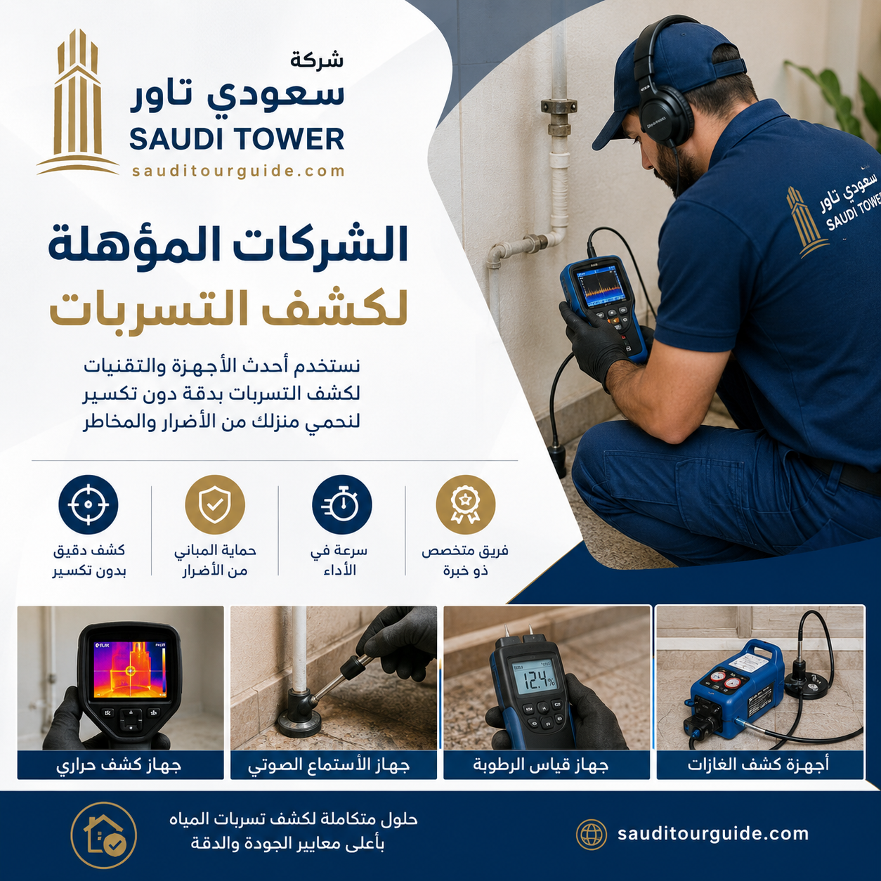الشركات المؤهلة لكشف التسربات