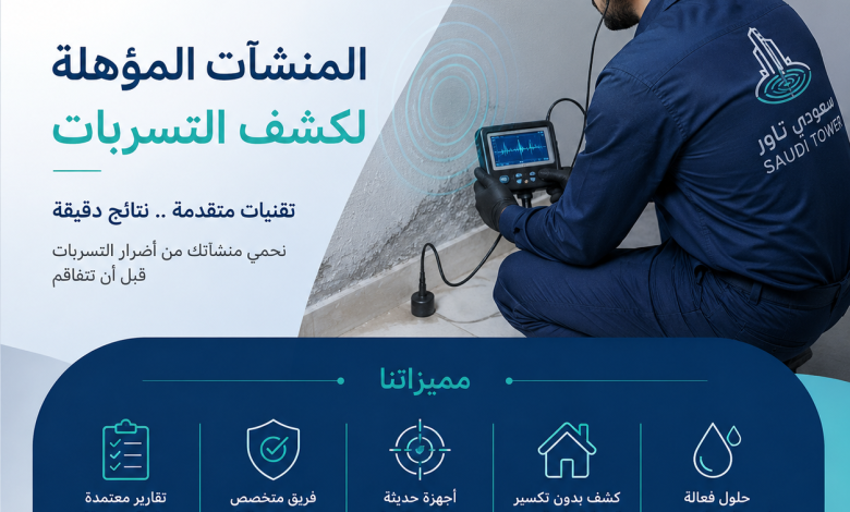 المنشآت المؤهلة لكشف التسربات