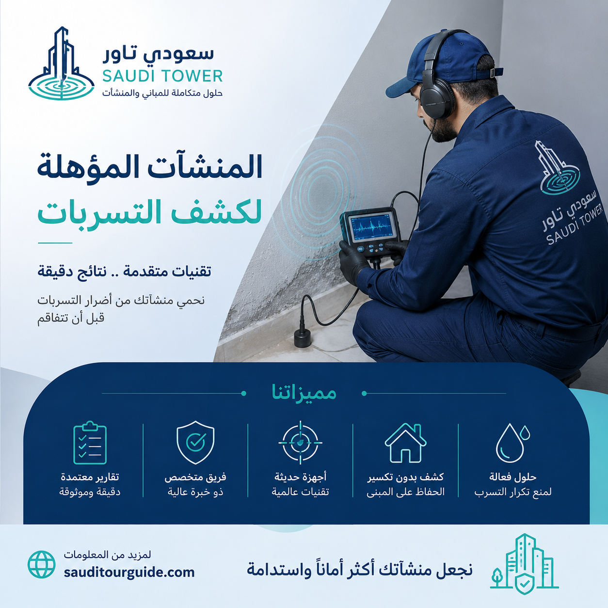 المنشآت المؤهلة لكشف التسربات