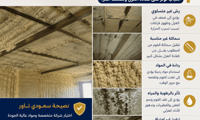 مشاكل عزل الفوم