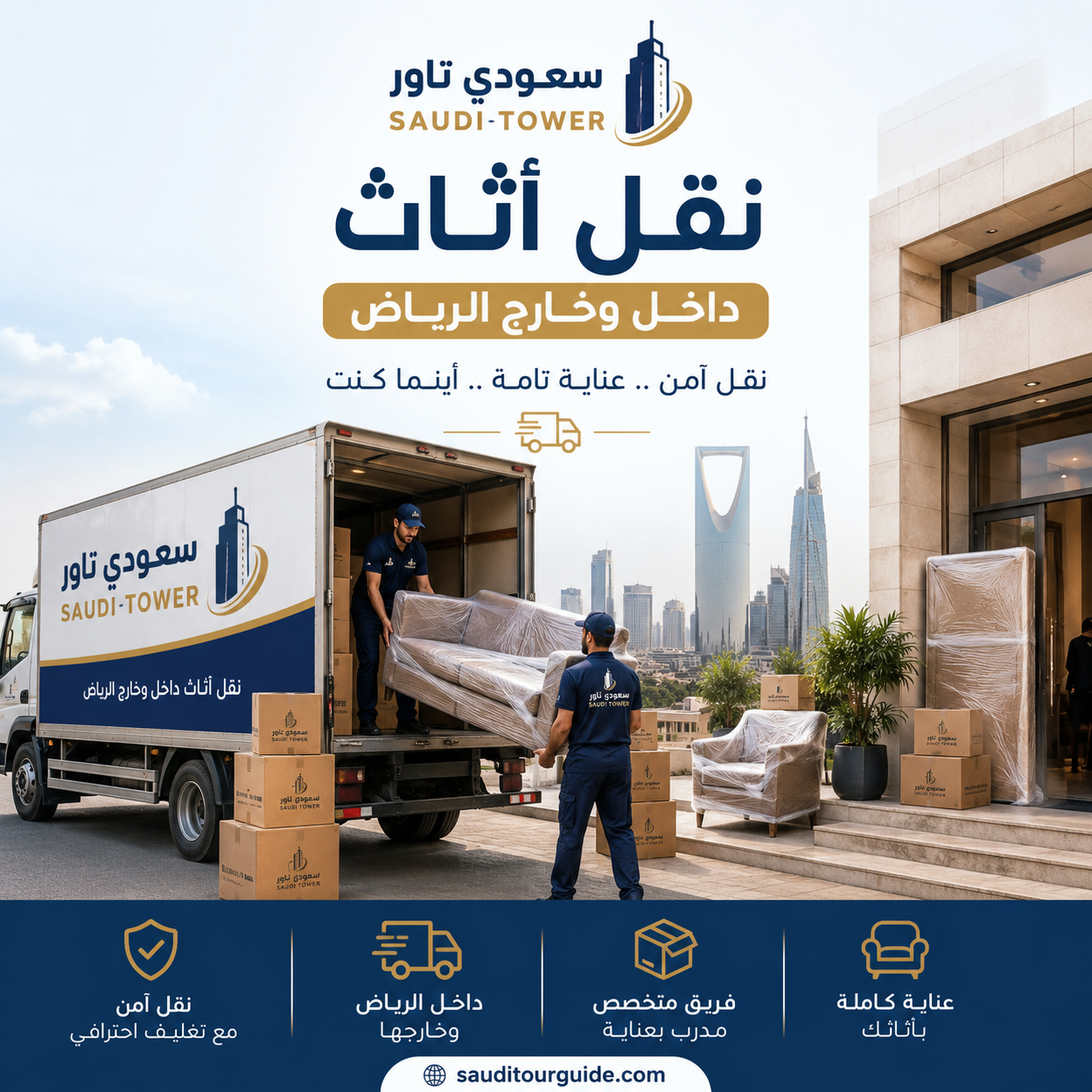 نقل اثاث داخل وخارج الرياض