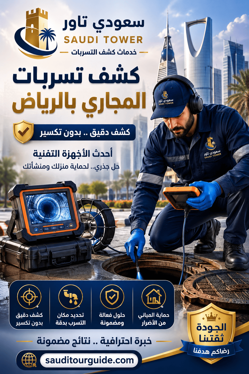 شركة كشف تسربات المجاري بالرياض