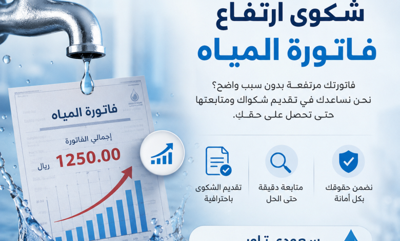 شكوى ارتفاع فاتورة المياه