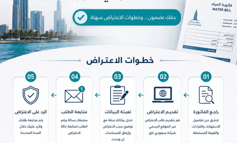 كيفية الاعتراض على فاتورة المياه
