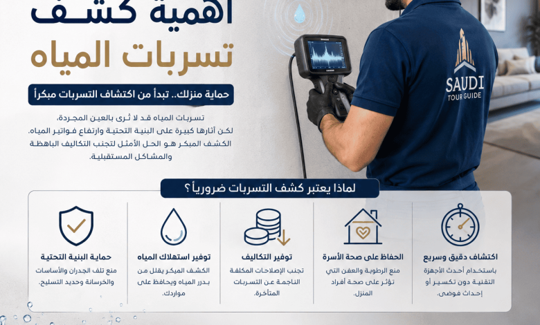 أهمية كشف تسربات المياه