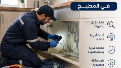 معالجة تسربات المياه في المطبخ