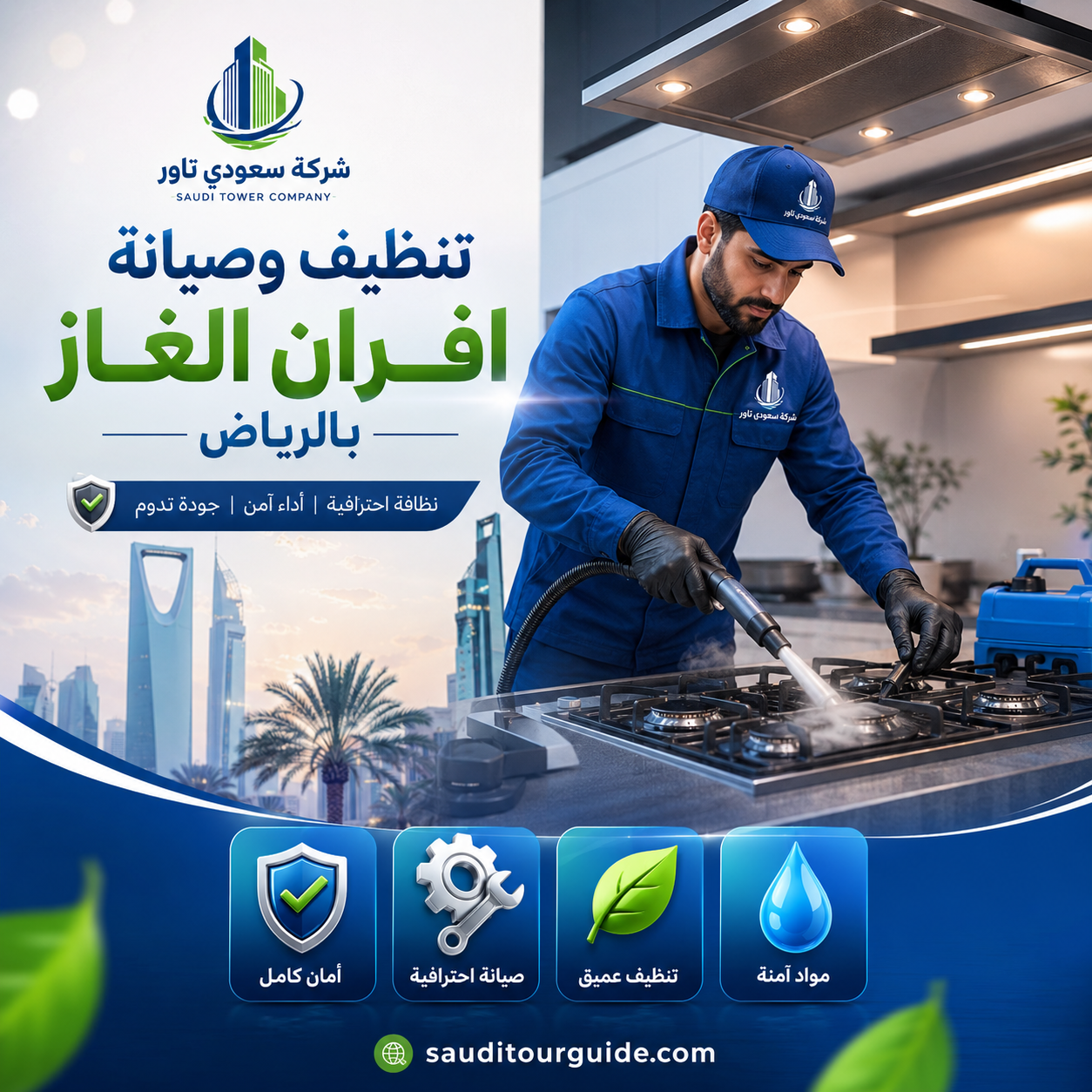 شركة تنظيف وصيانة افران الغاز بالرياض