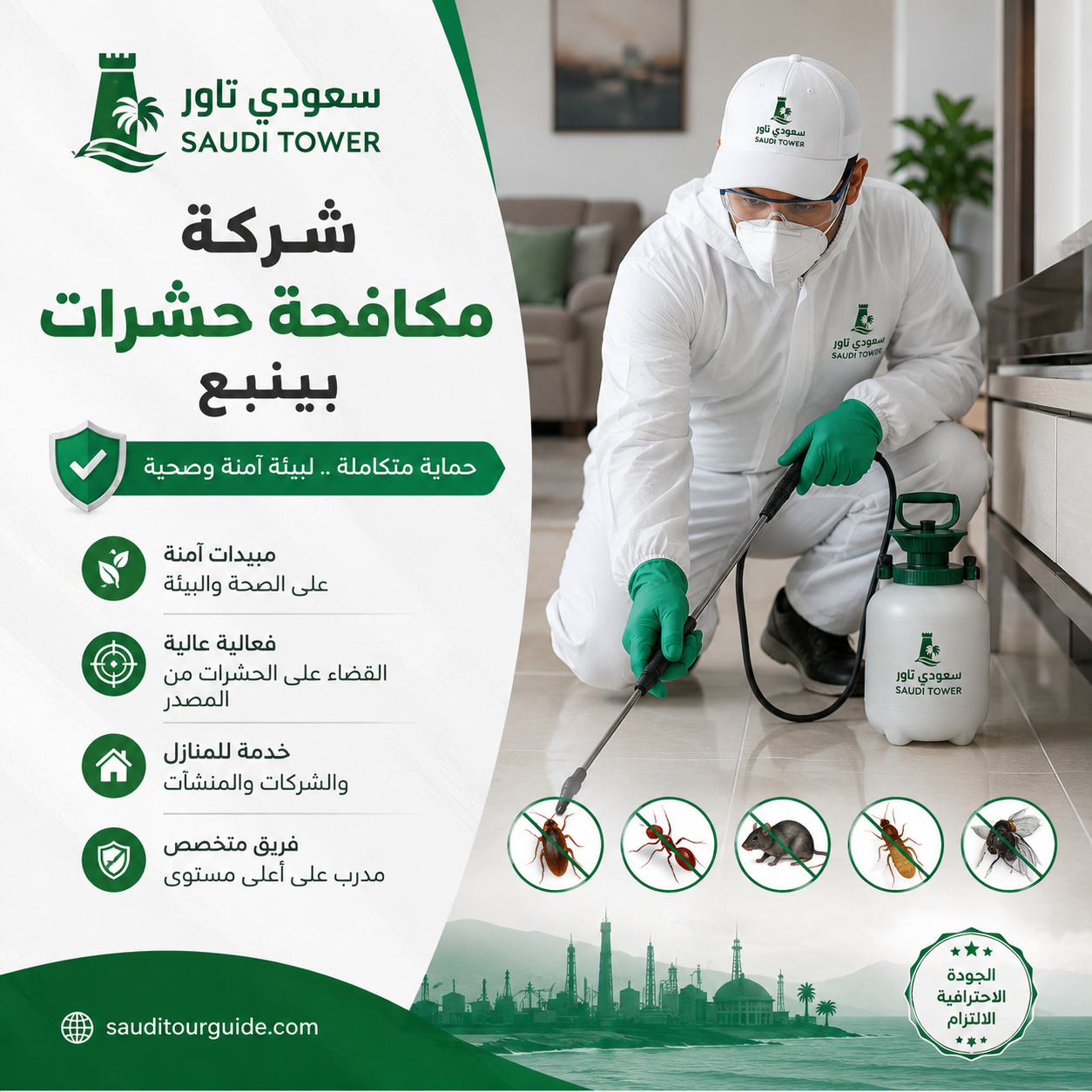 شركة مكافحة حشرات بينبع