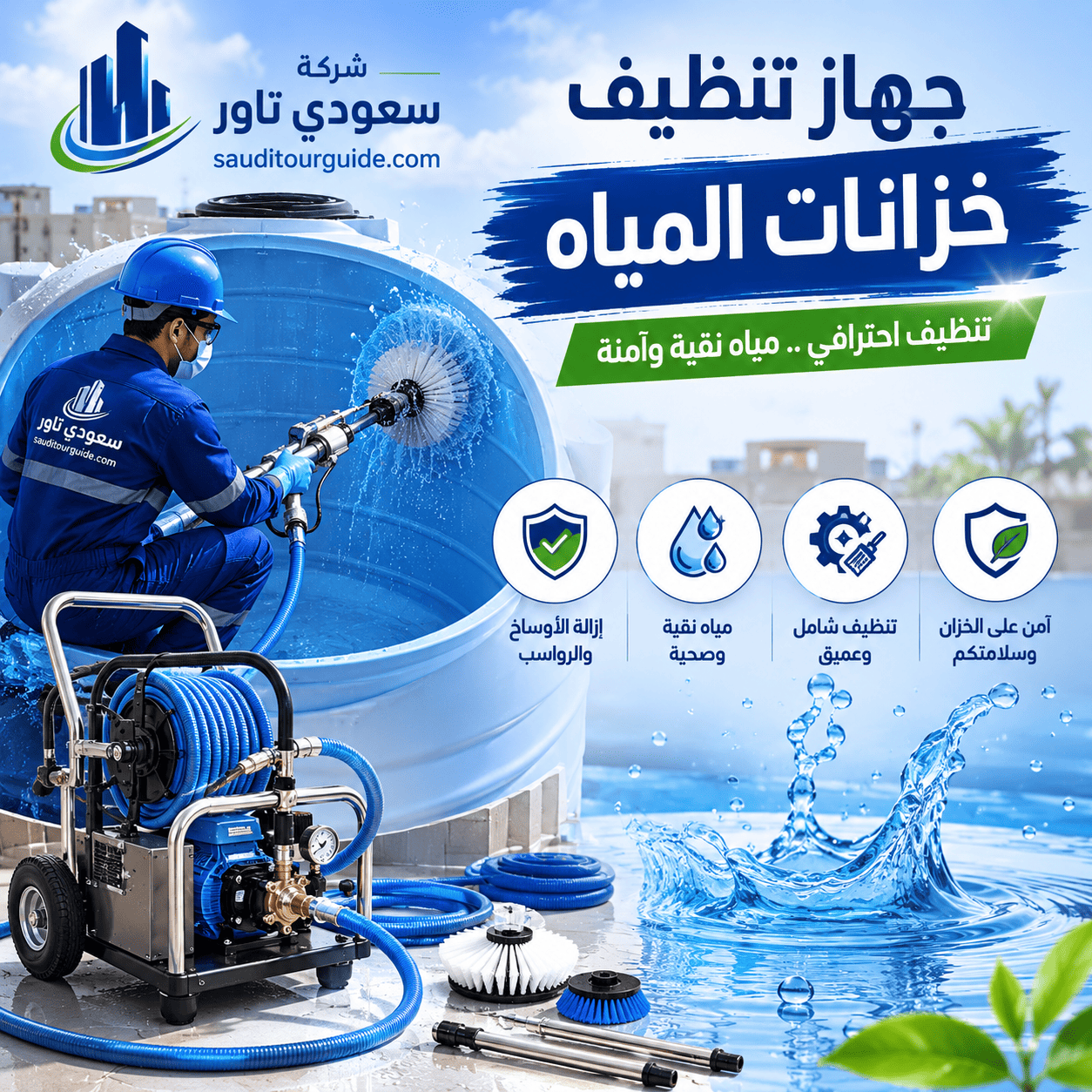 جهاز تنظيف خزانات المياه