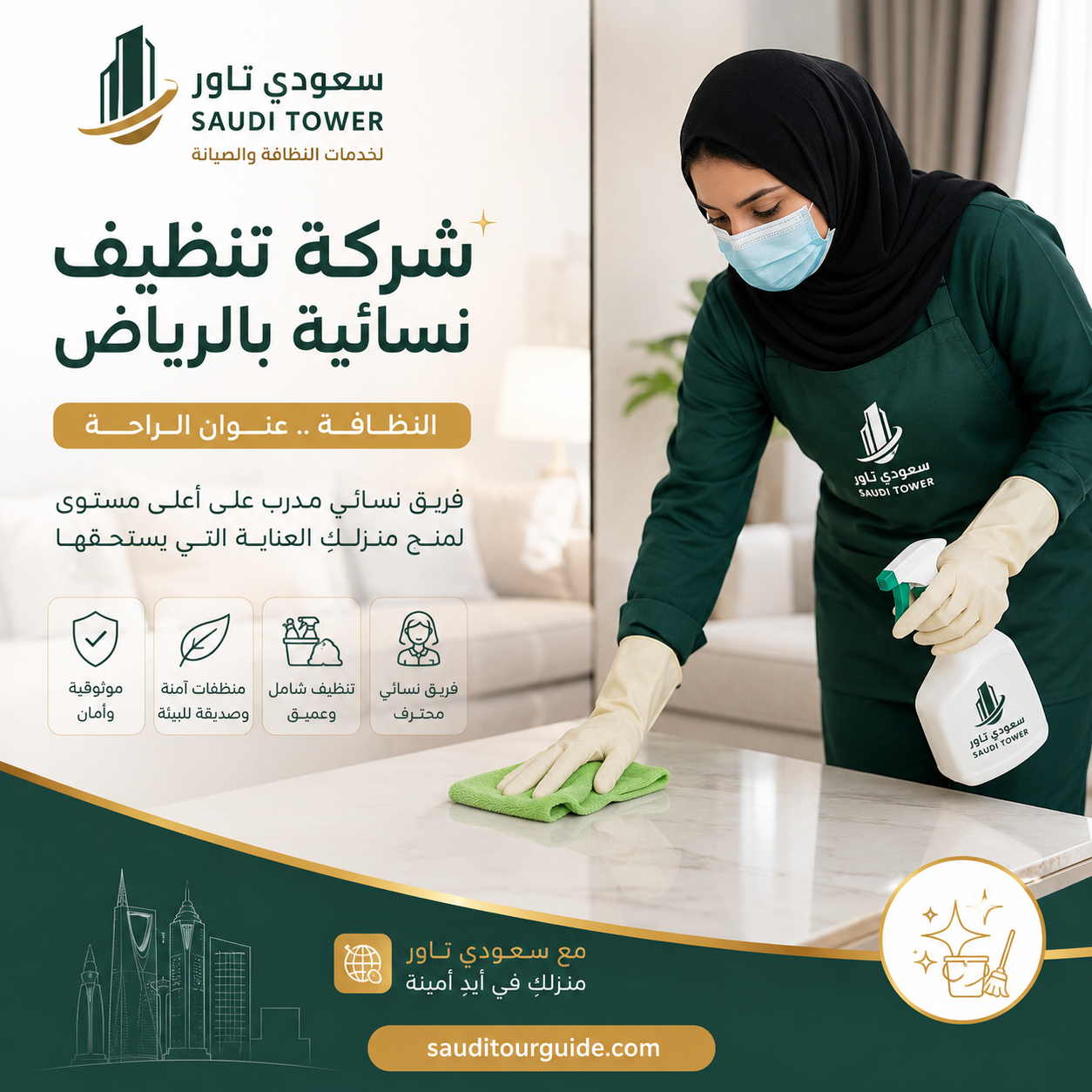 شركة تنظيف نسائية بالرياض