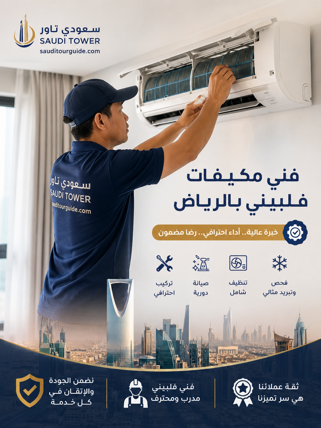 فني مكيفات فلبيني بالرياض