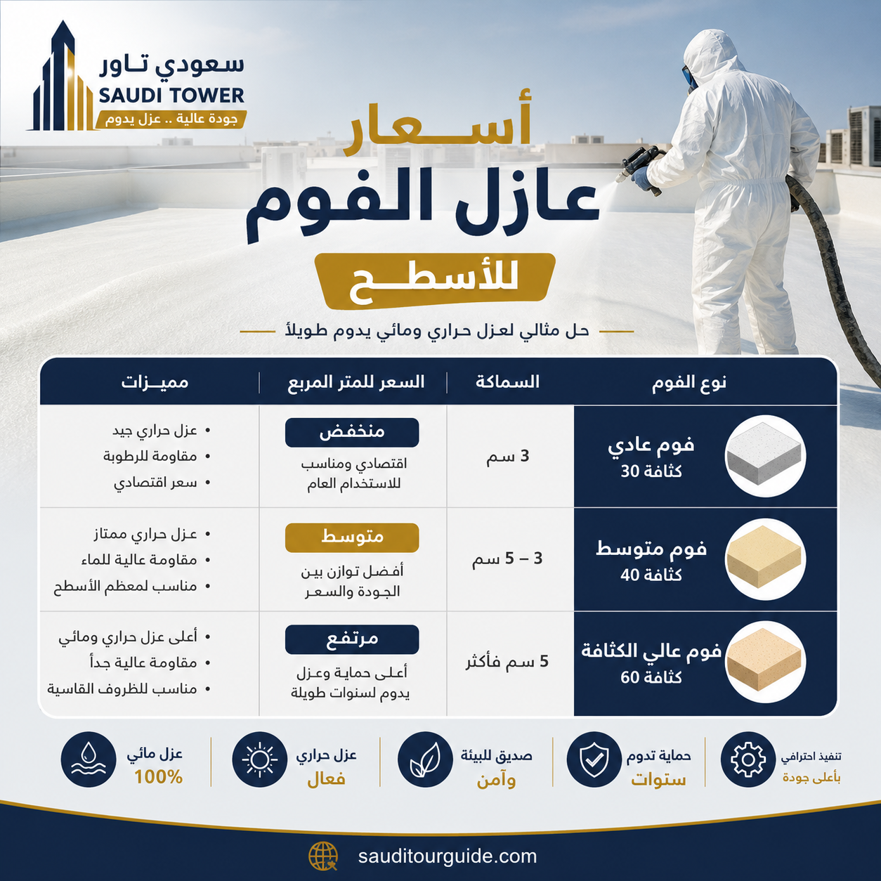 اسعار عازل الفوم للاسطح