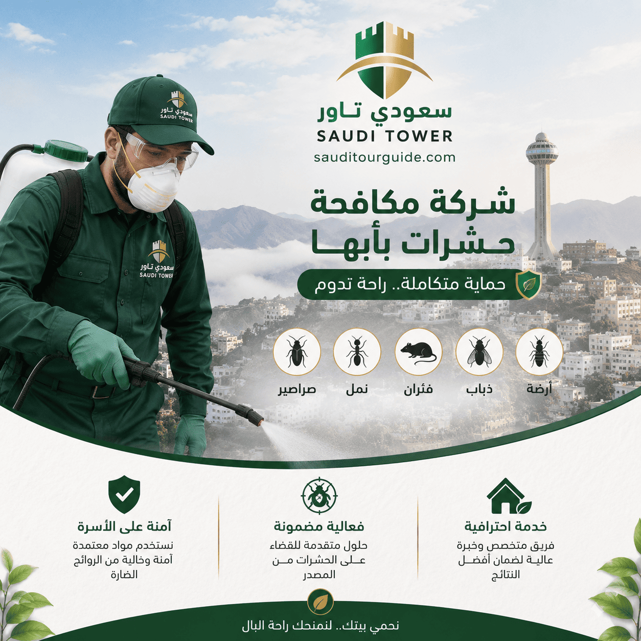 شركة مكافحة حشرات بأبها
