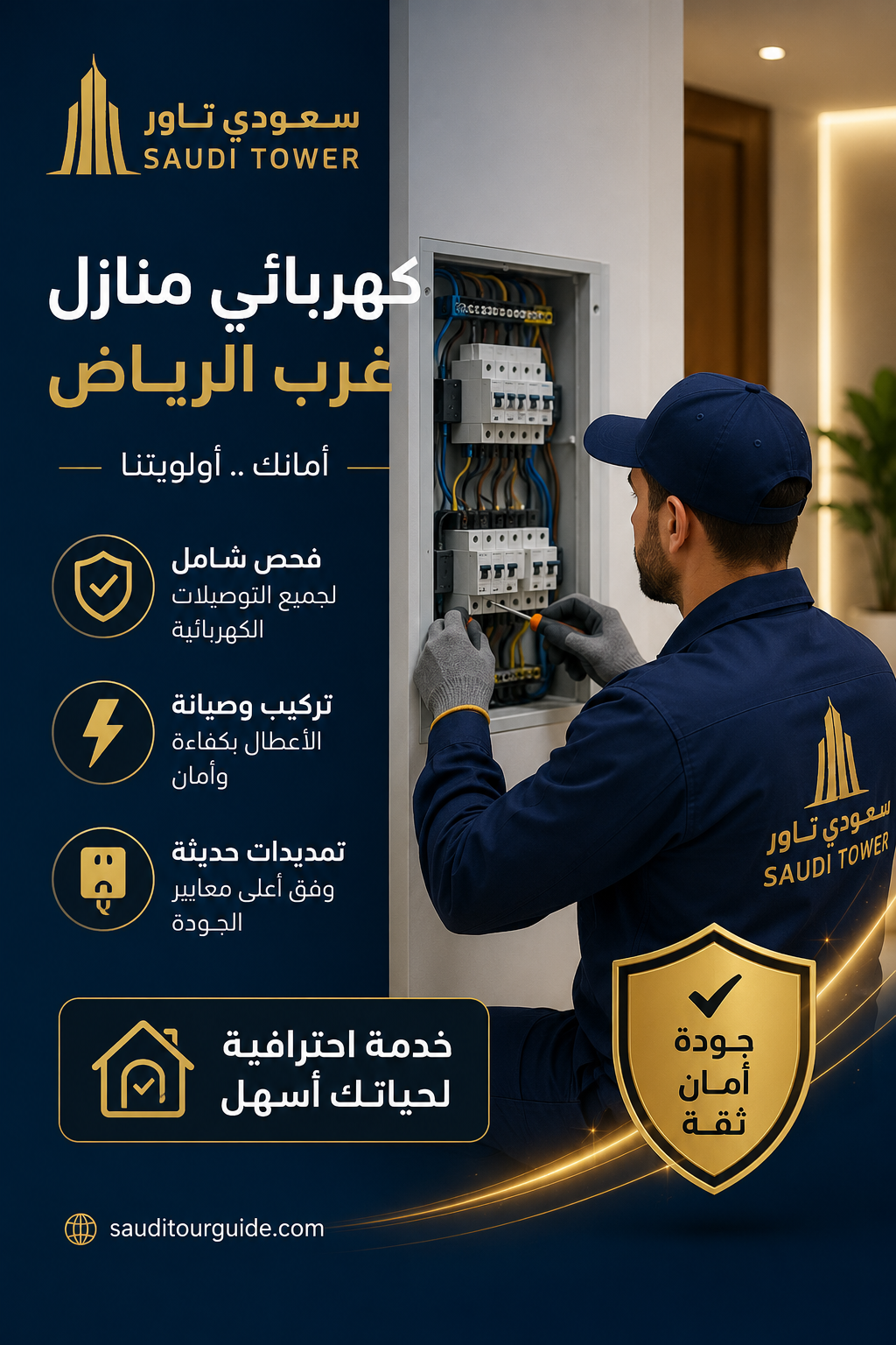 كهربائي منازل غرب الرياض
