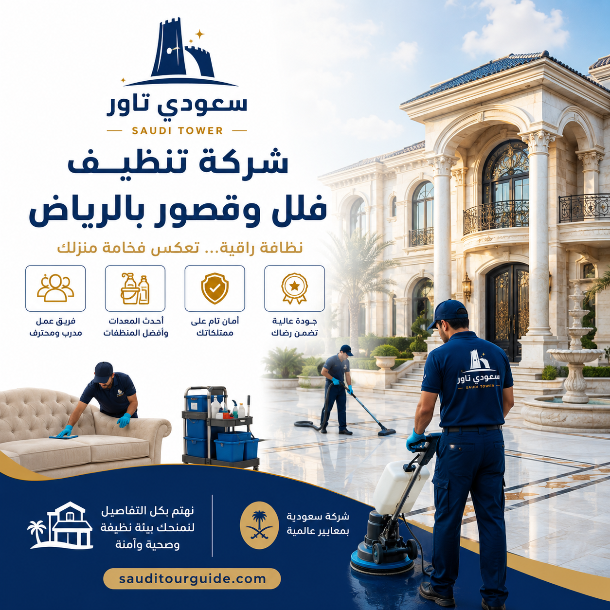 شركة تنظيف فلل قصور بالرياض