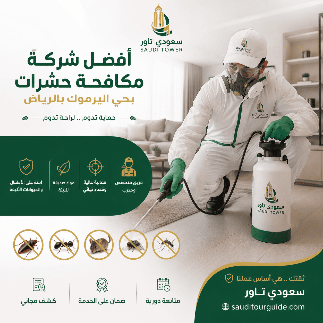 شركة مكافحة حشرات بحي اليرموك بالرياض