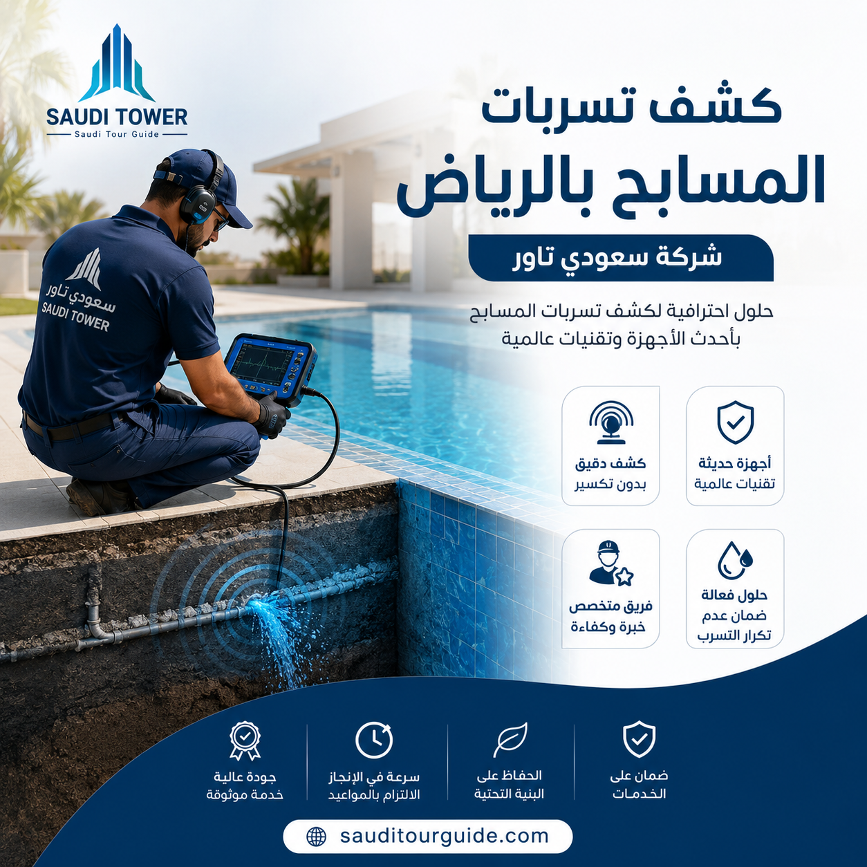 شركة كشف تسربات المسابح بالرياض