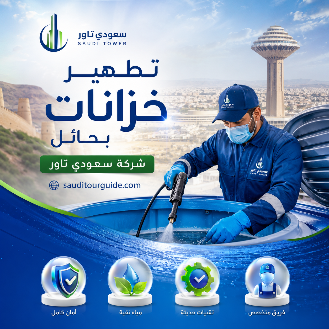 شركة تطهير خزانات بحائل