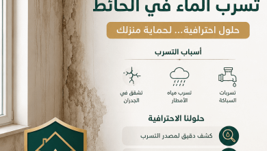 حل مشكلة تسرب الماء في الحائط