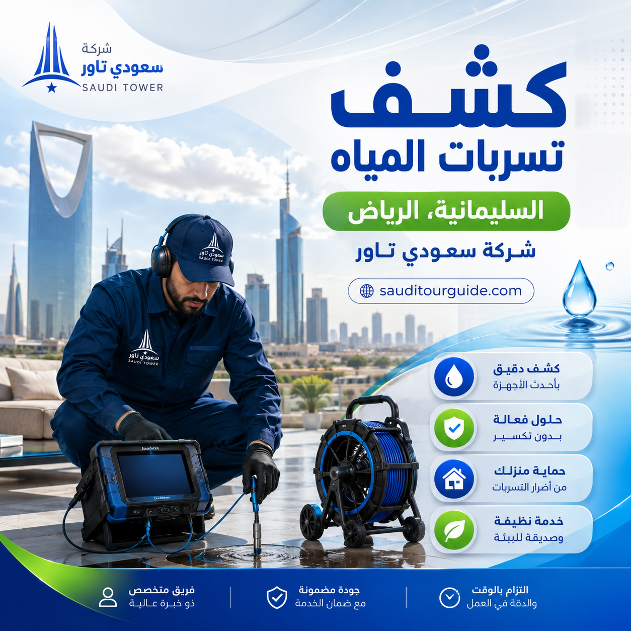 كشف تسربات المياه السليمانية، الرياض
