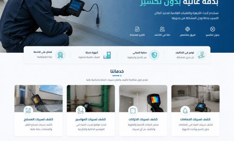 منصة كشف تسربات المياه