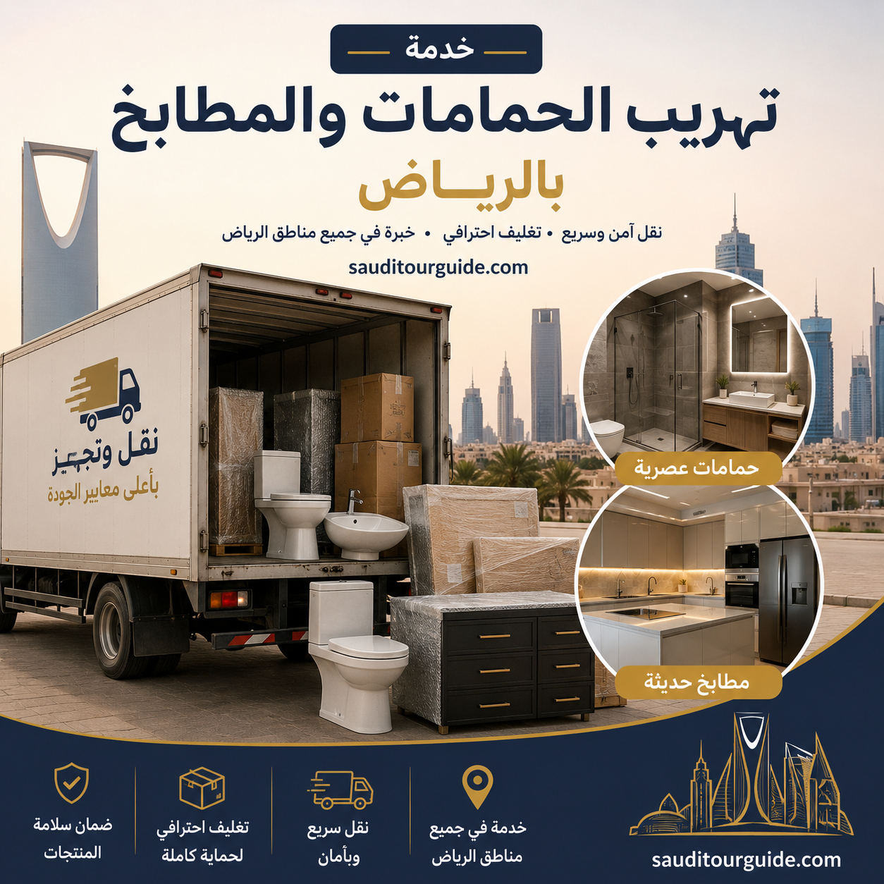 تهريب الحمامات والمطابخ بالرياض