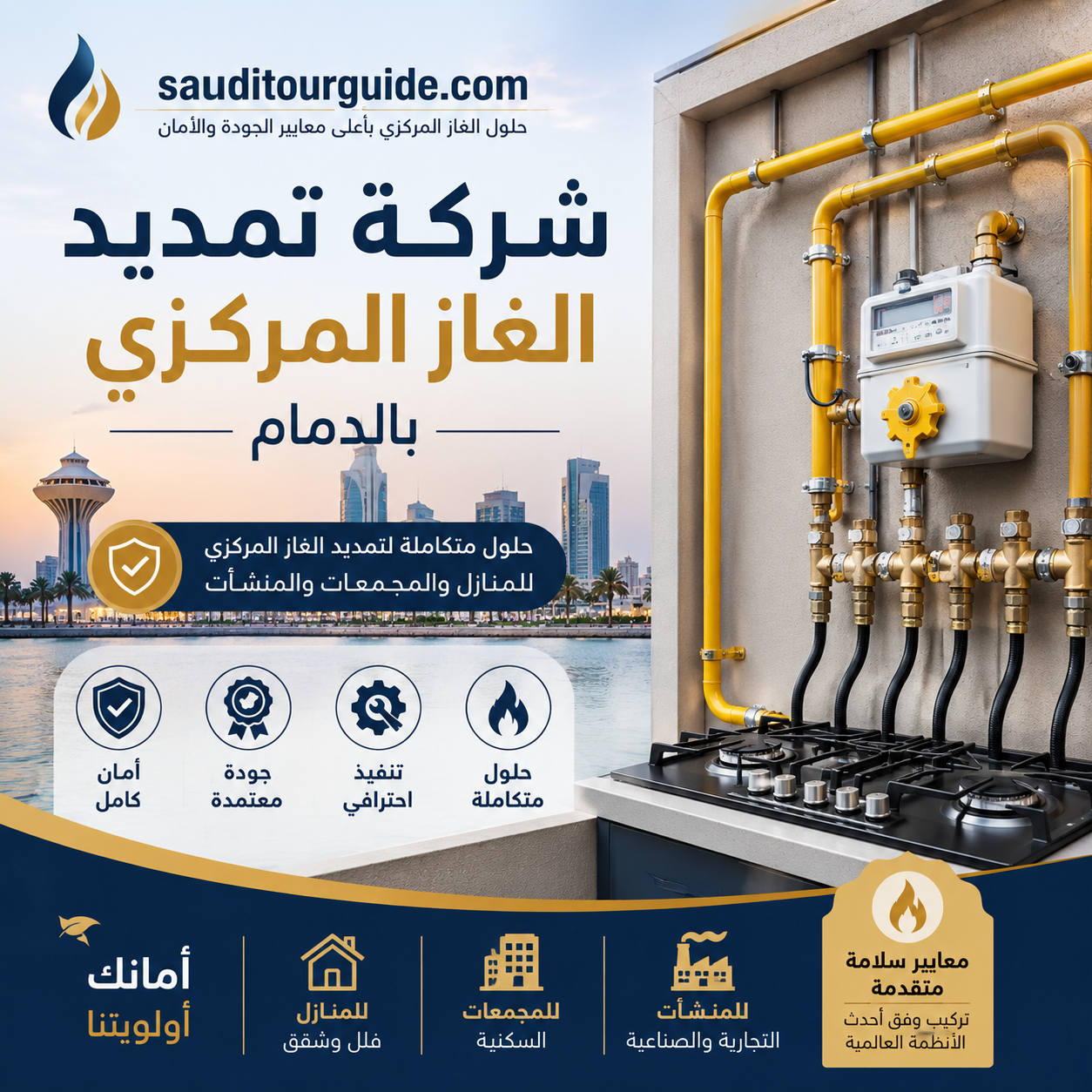 شركة تمديد الغاز المركزي بالدمام