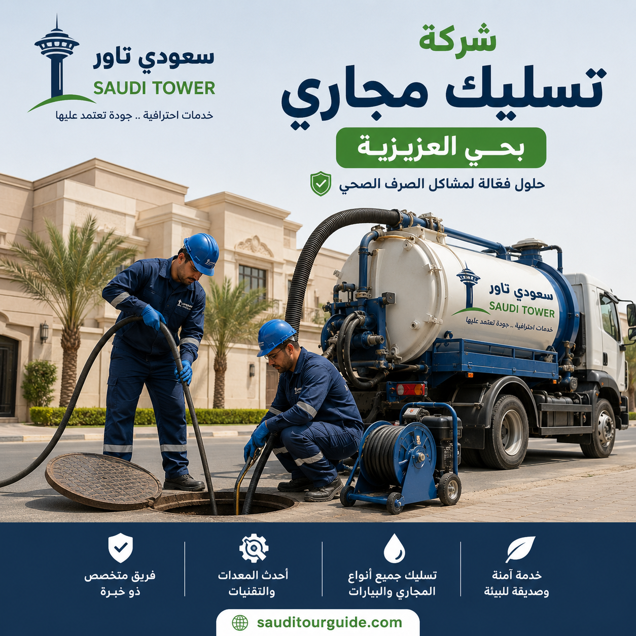 شركة تسليك مجاري بحي العزيزية