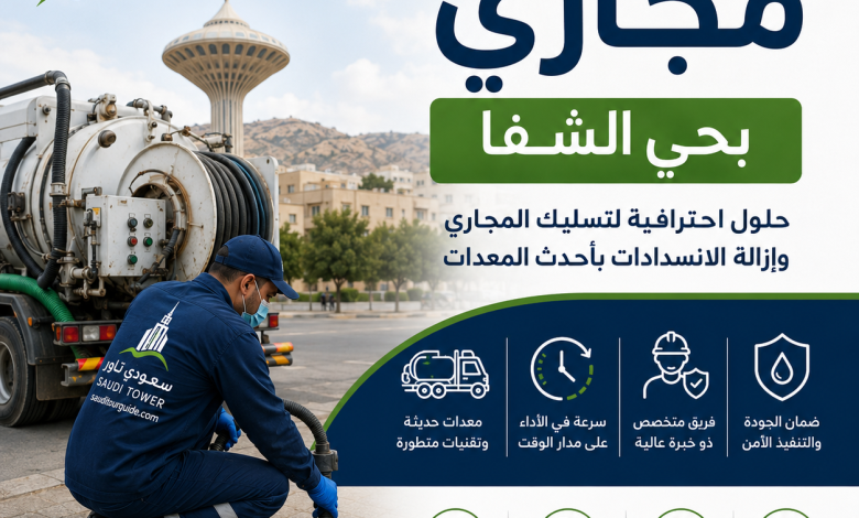 شركة تسليك مجاري بحي الشفا